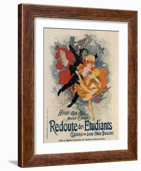 Redoute Des Etudiants-Jules Chéret-Framed Art Print