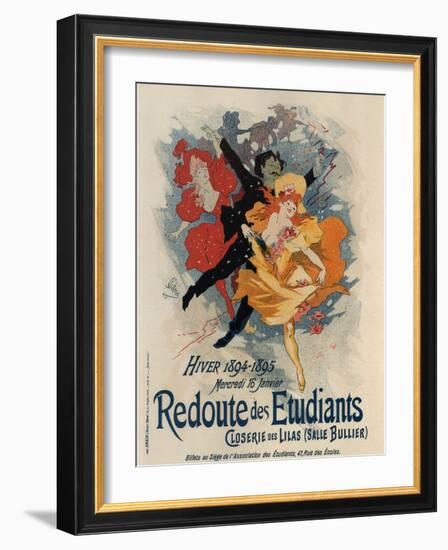 Redoute Des Etudiants-Jules Chéret-Framed Art Print