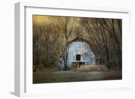 Redtail at the Blue Barn-Jai Johnson-Framed Giclee Print