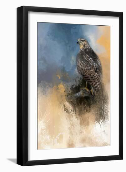 Redtail in Winter-Jai Johnson-Framed Giclee Print