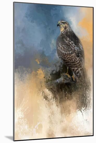 Redtail in Winter-Jai Johnson-Mounted Giclee Print