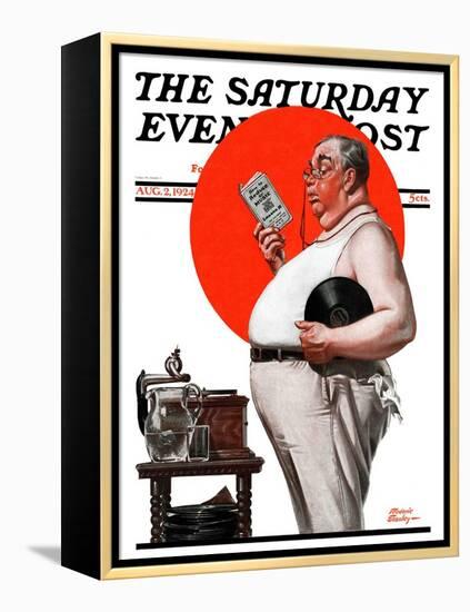 "Reduce to Music," Saturday Evening Post Cover, August 2, 1924-Frederic Stanley-Framed Premier Image Canvas