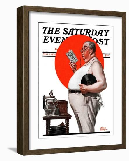 "Reduce to Music," Saturday Evening Post Cover, August 2, 1924-Frederic Stanley-Framed Giclee Print