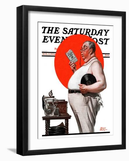 "Reduce to Music," Saturday Evening Post Cover, August 2, 1924-Frederic Stanley-Framed Giclee Print