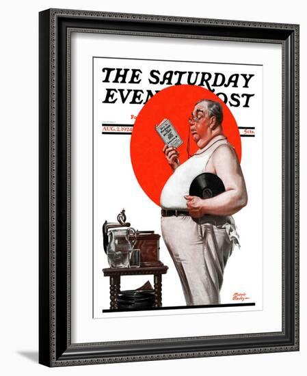 "Reduce to Music," Saturday Evening Post Cover, August 2, 1924-Frederic Stanley-Framed Giclee Print