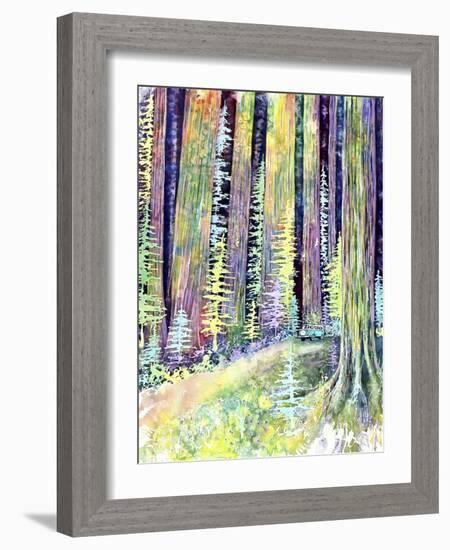 Redwoods Road Trip-Michelle Faber-Framed Giclee Print