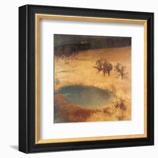 Reed Bed Pond-Eugen Bracht-Framed Art Print