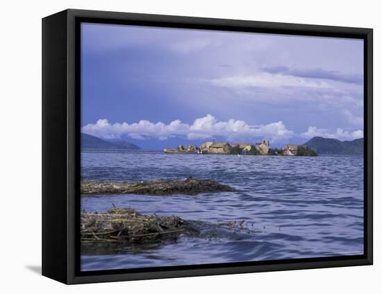 Reed Homes, Uros Floating Islands, Lake Titicaca, Peru-Cindy Miller Hopkins-Framed Premier Image Canvas