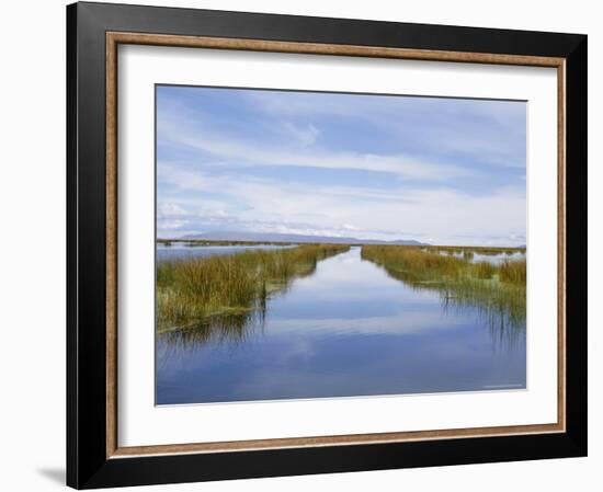 Reed Islands, Lake Titicaca, Peru-Charles Bowman-Framed Photographic Print