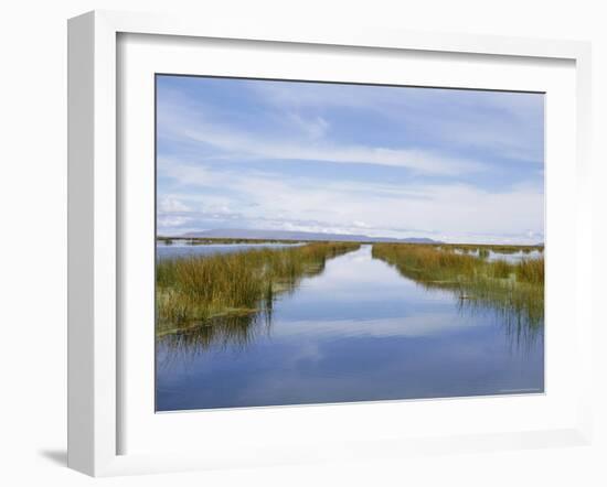 Reed Islands, Lake Titicaca, Peru-Charles Bowman-Framed Photographic Print