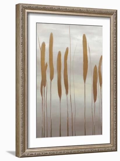 Reeds and Leaves II-Jennifer Goldberger-Framed Art Print