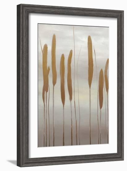 Reeds and Leaves II-Jennifer Goldberger-Framed Art Print