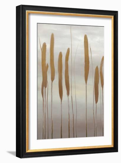 Reeds and Leaves II-Jennifer Goldberger-Framed Art Print