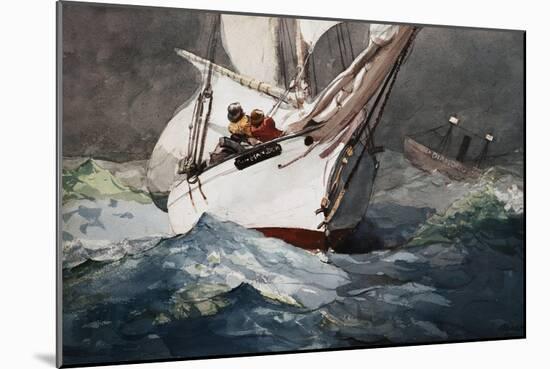 Reefing Sails Around Diamond Shoals, Cape Hatteras by Winslow Homer-Geoffrey Clements-Mounted Giclee Print