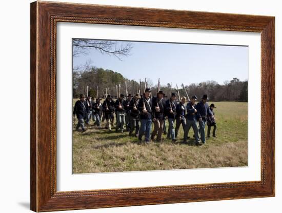 Reenactment Of Civil War Siege Of April 1862, Bridgeport, Alabama-Carol Highsmith-Framed Art Print