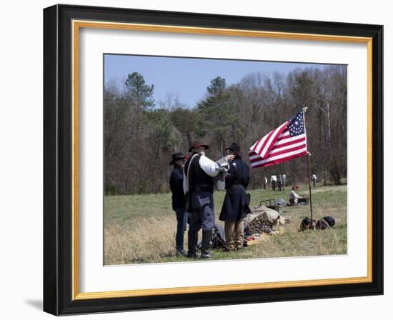 Reenactment Of Civil War Siege-Carol Highsmith-Framed Art Print