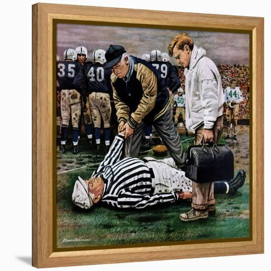 "Ref Out Cold", November 25, 1950-Stevan Dohanos-Framed Premier Image Canvas