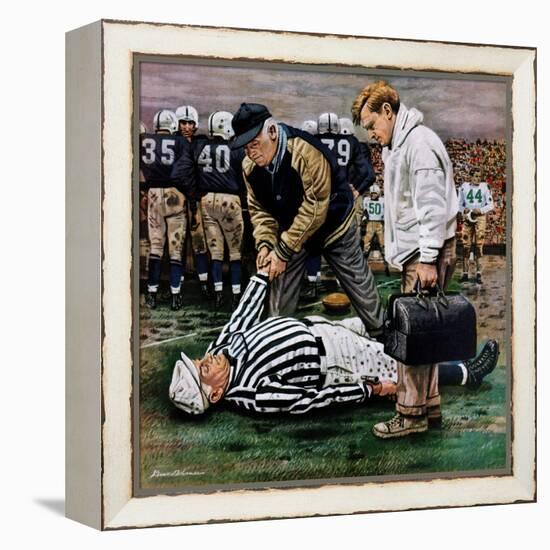 "Ref Out Cold", November 25, 1950-Stevan Dohanos-Framed Premier Image Canvas