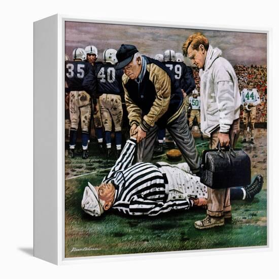 "Ref Out Cold", November 25, 1950-Stevan Dohanos-Framed Premier Image Canvas