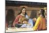 Refectory of Convent of San Marco, Jesus and St John, Detail from Last Supper, 1485-Domenico Ghirlandaio-Mounted Giclee Print