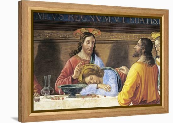 Refectory of Convent of San Marco, Jesus and St John, Detail from Last Supper, 1485-Domenico Ghirlandaio-Framed Premier Image Canvas