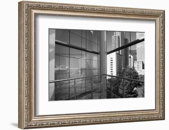 Reflected Cityscape-Christian Peacock-Framed Art Print