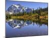 Reflected in Picture Lake, Mt. Shuksan, Heather Meadows Recreation Area, Washington, Usa-Jamie & Judy Wild-Mounted Photographic Print