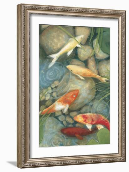 Reflecting Koi I-Megan Meagher-Framed Art Print