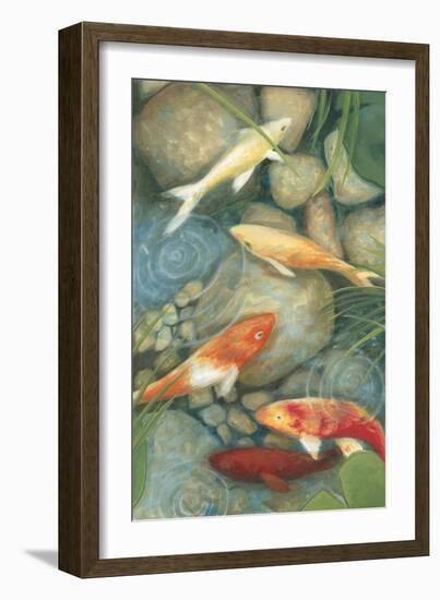 Reflecting Koi I-Megan Meagher-Framed Art Print