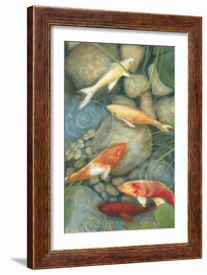 Reflecting Koi I-Megan Meagher-Framed Art Print