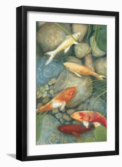 Reflecting Koi I-Megan Meagher-Framed Art Print