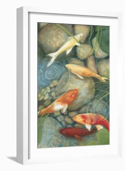 Reflecting Koi I-Megan Meagher-Framed Art Print