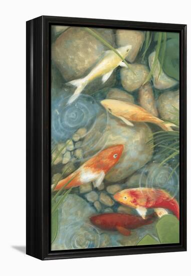 Reflecting Koi I-Megan Meagher-Framed Stretched Canvas