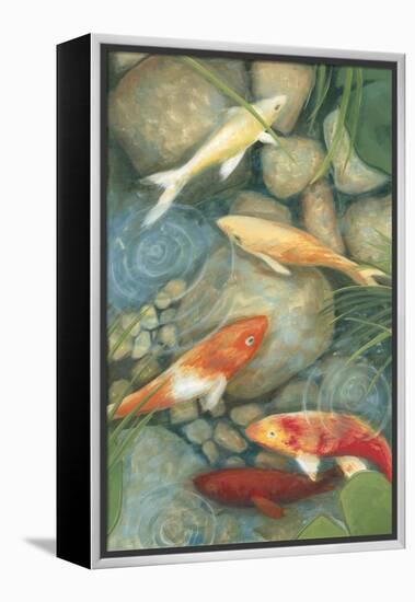 Reflecting Koi I-Megan Meagher-Framed Stretched Canvas