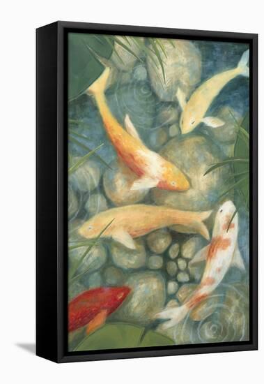 Reflecting Koi II-Megan Meagher-Framed Stretched Canvas