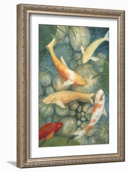 Reflecting Koi II-Megan Meagher-Framed Art Print