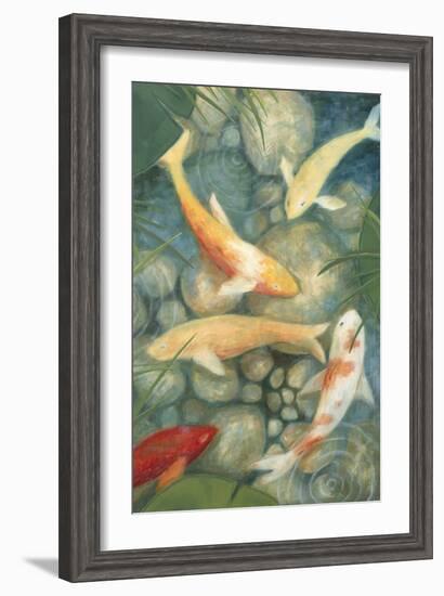 Reflecting Koi II-Megan Meagher-Framed Art Print