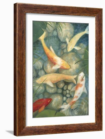 Reflecting Koi II-Megan Meagher-Framed Art Print