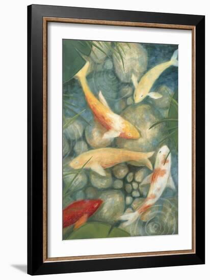 Reflecting Koi II-Megan Meagher-Framed Art Print