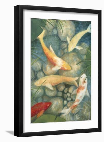 Reflecting Koi II-Megan Meagher-Framed Art Print