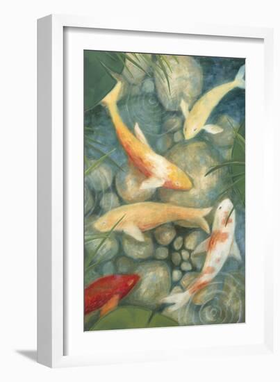 Reflecting Koi II-Megan Meagher-Framed Art Print