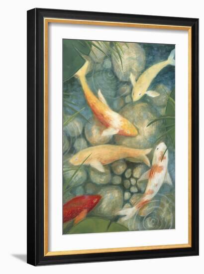 Reflecting Koi II-Megan Meagher-Framed Art Print