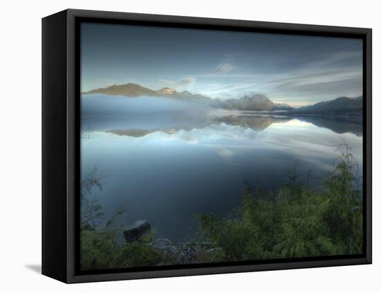 Reflection at Kennedy Lake Near the West Coast of Vancouver Island-Kyle Hammons-Framed Premier Image Canvas