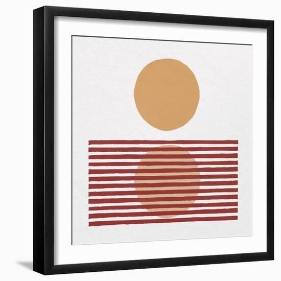 Reflection I Yellow Red-Moira Hershey-Framed Art Print