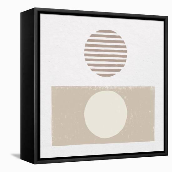 Reflection II Neutral-Moira Hershey-Framed Stretched Canvas