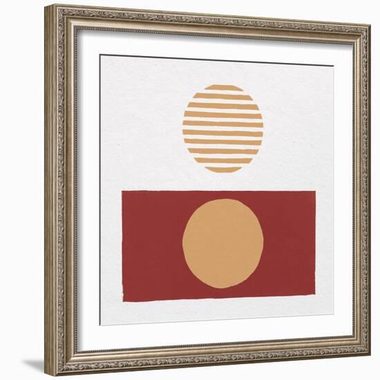 Reflection II Red Yellow-Moira Hershey-Framed Art Print