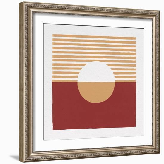 Reflection III Red Yellow-Moira Hershey-Framed Art Print