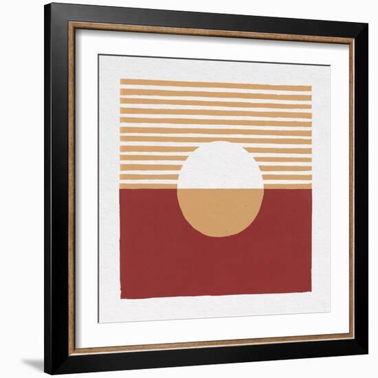 Reflection III Red Yellow-Moira Hershey-Framed Art Print