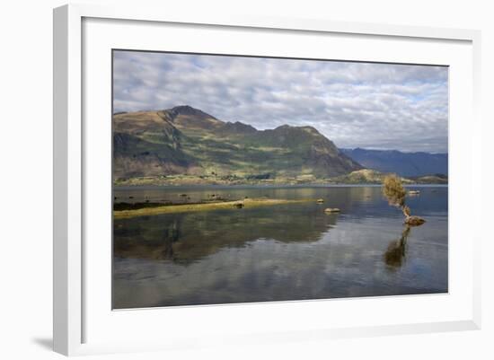 Reflection in Lake Wanaka, Wanaka, Otago, South Island, New Zealand, Pacific-Stuart Black-Framed Photographic Print