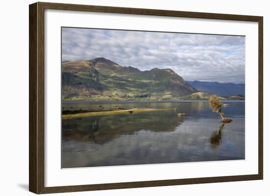 Reflection in Lake Wanaka, Wanaka, Otago, South Island, New Zealand, Pacific-Stuart Black-Framed Photographic Print